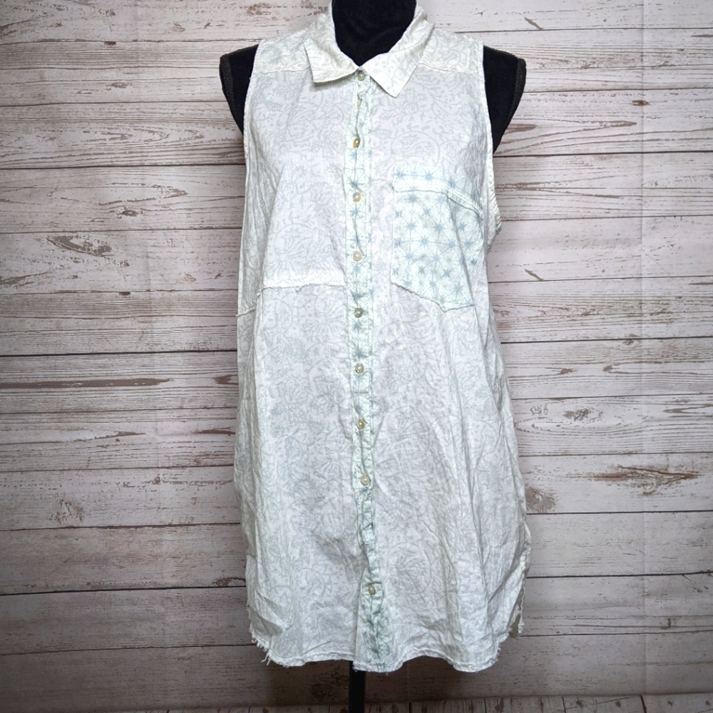 intimately free people • sleeveless button tunic